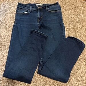 Womens Levi’s Mid Rise Skinny Dark Wash  Jeans